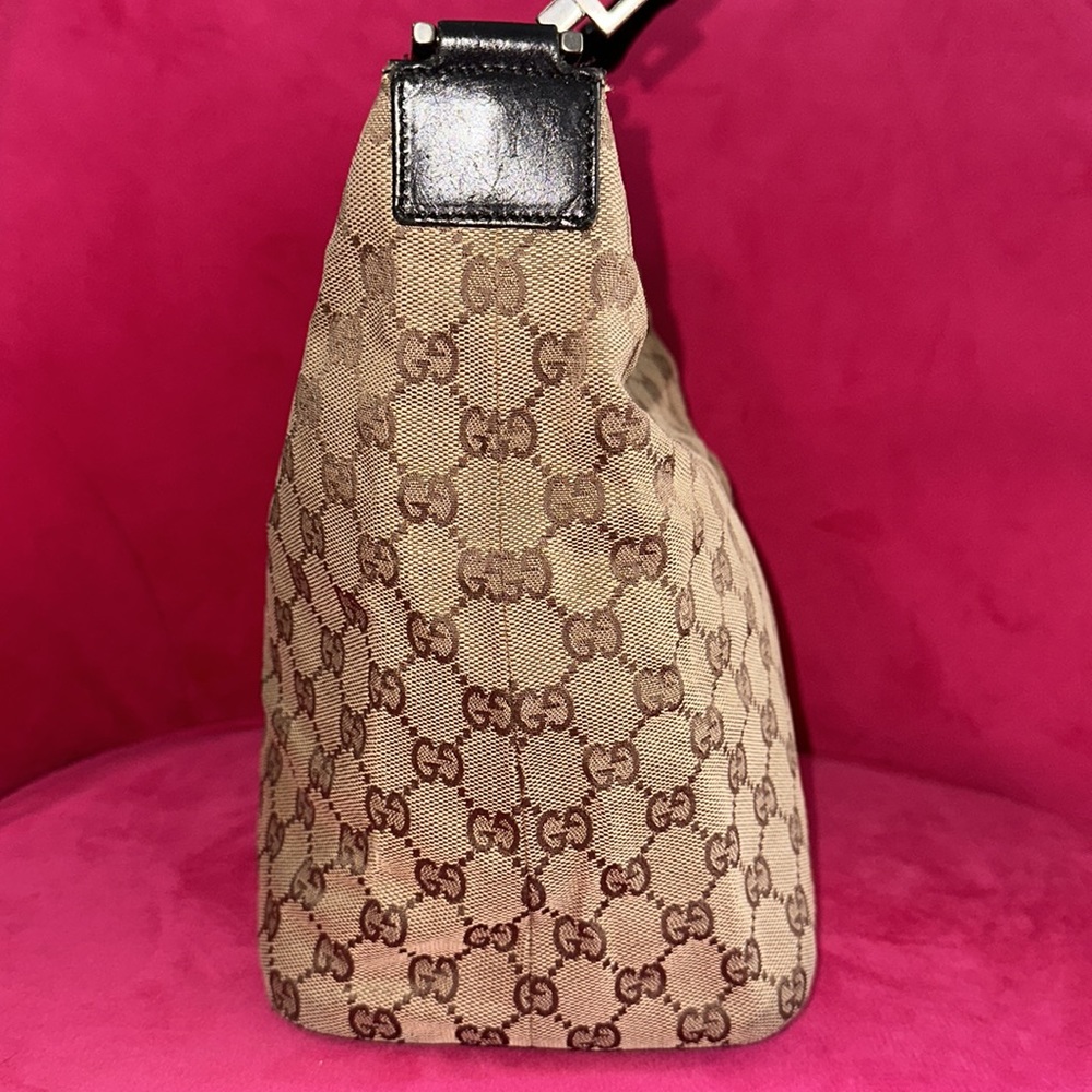 Gucci bamboo strap shoulder tote hobo purse - Picture 4 of 16